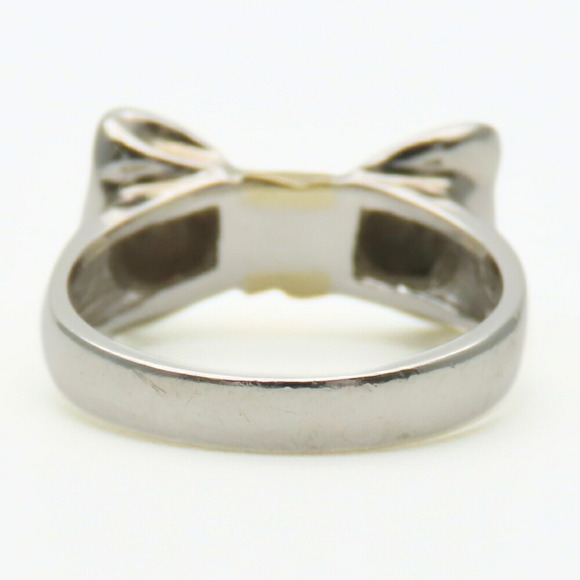 Tiffany & Co. Ribbon Ring, 925 Sterling Silver, 18K Yellow Gold, Women's, Com... - Picture 4 of 11